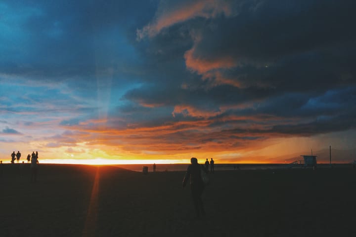 Sunset on a beach